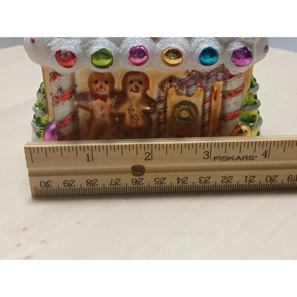 Ameri Christmas Glass Gingerbread House Christmas Ornament